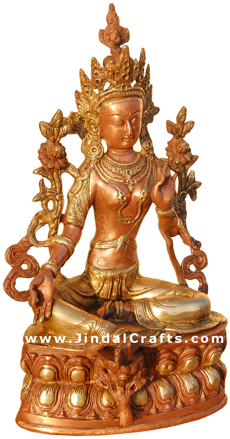 Goddess Tara Buddhism Figure Sculpture Antique Buddha