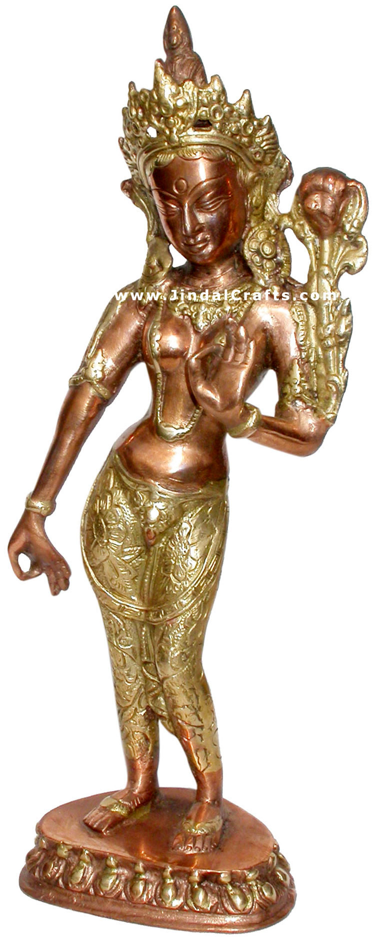 Tara Handmade Brass Tibetan Statue Art India Handicraft