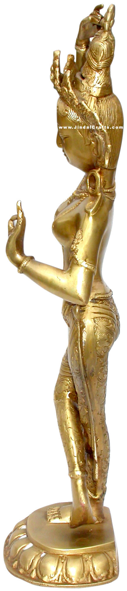 Tara Buddhist Goddess Sculpture Statue Idol Antique Art