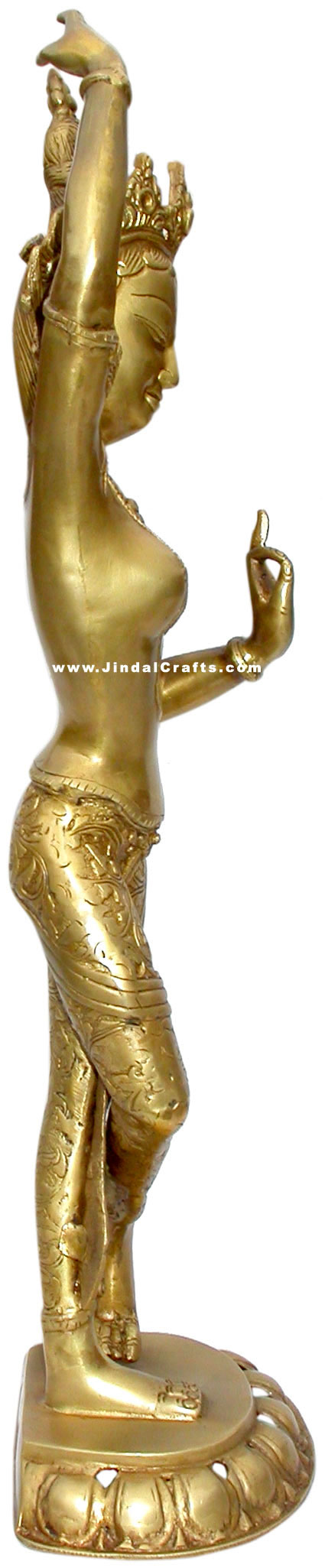 Tara Buddhist Goddess Sculpture Statue Idol Antique Art