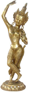 Tara Buddhist Goddess Sculpture Statue Idol Antique Art