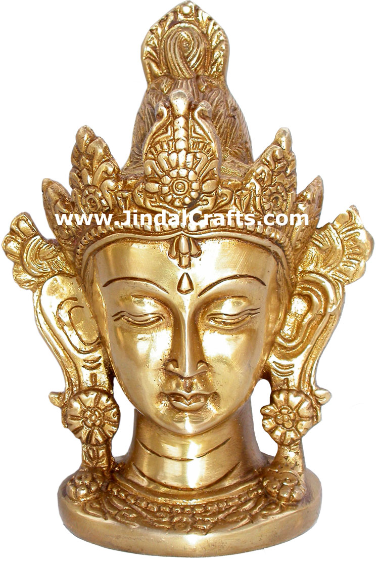Tara Head Buddism Artifact India Metal Crafts Hand Made