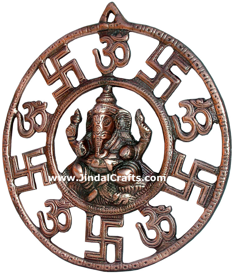 Lord Ganesha Wall Hanging Indian God Sculptures Crafts