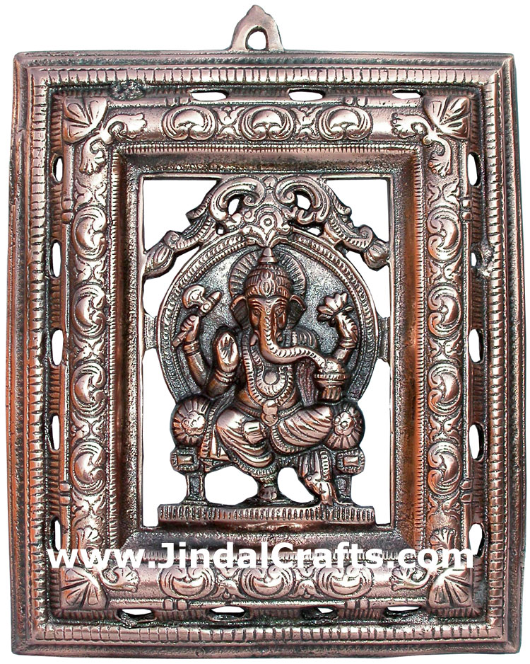 Lord Ganesha Wall Hanging Indian God Sculptures Crafts