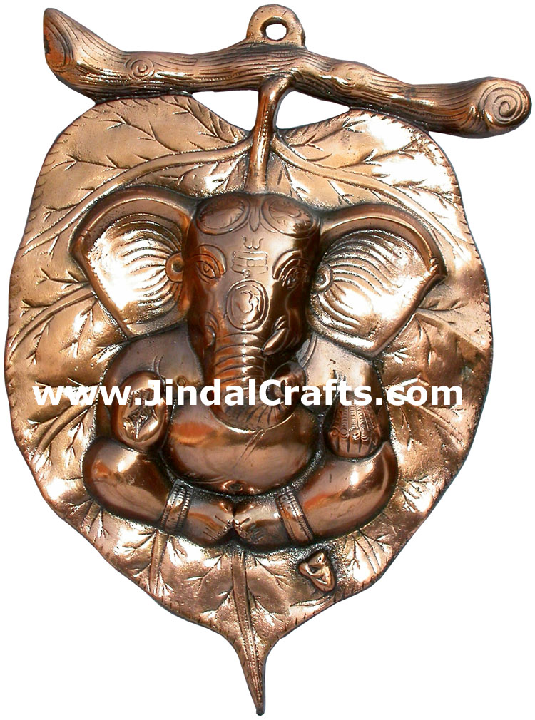 Lord Ganesha Leaf Wall Hanging Home Decoration Gift Art