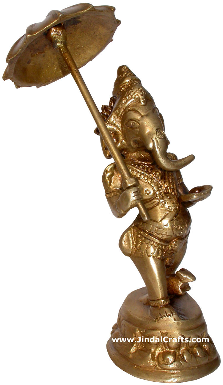 Brass Lord Ganesha India Artifacts Arts