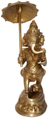 Brass Lord Ganesha India Artifacts Arts