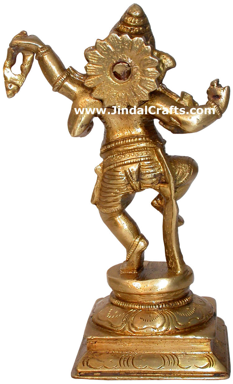 Brass Dancing Lord Ganesha India Artifacts