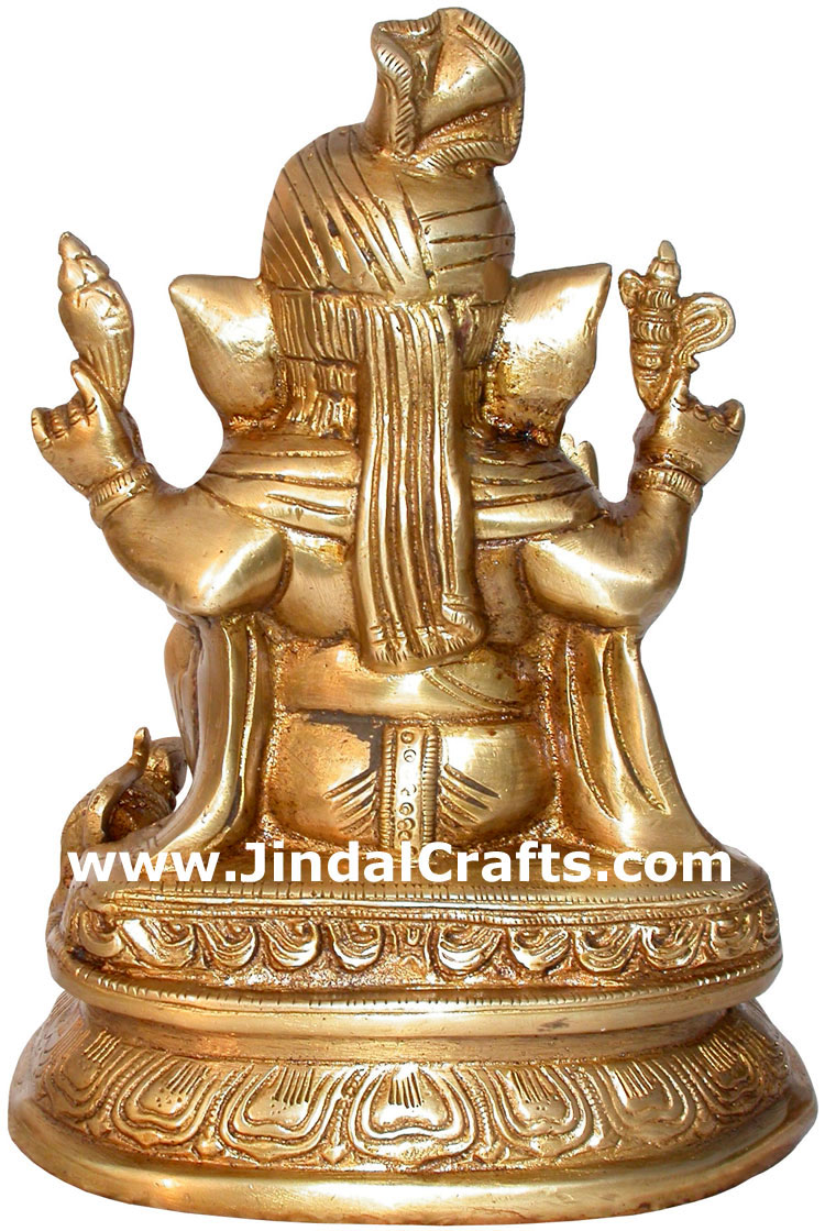Brass Lord Ganesha India Artifacts Arts