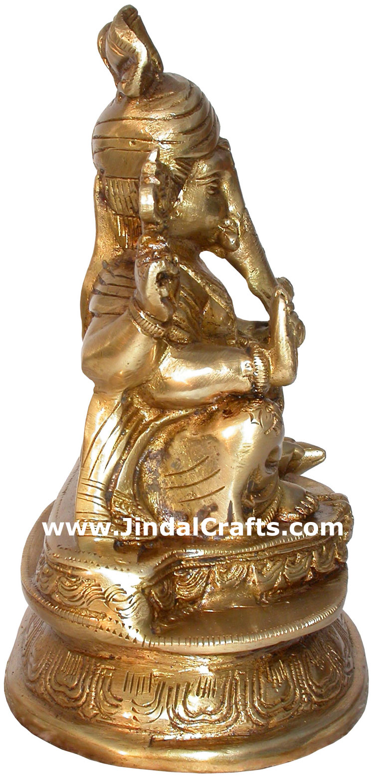 Brass Lord Ganesha India Artifacts Arts