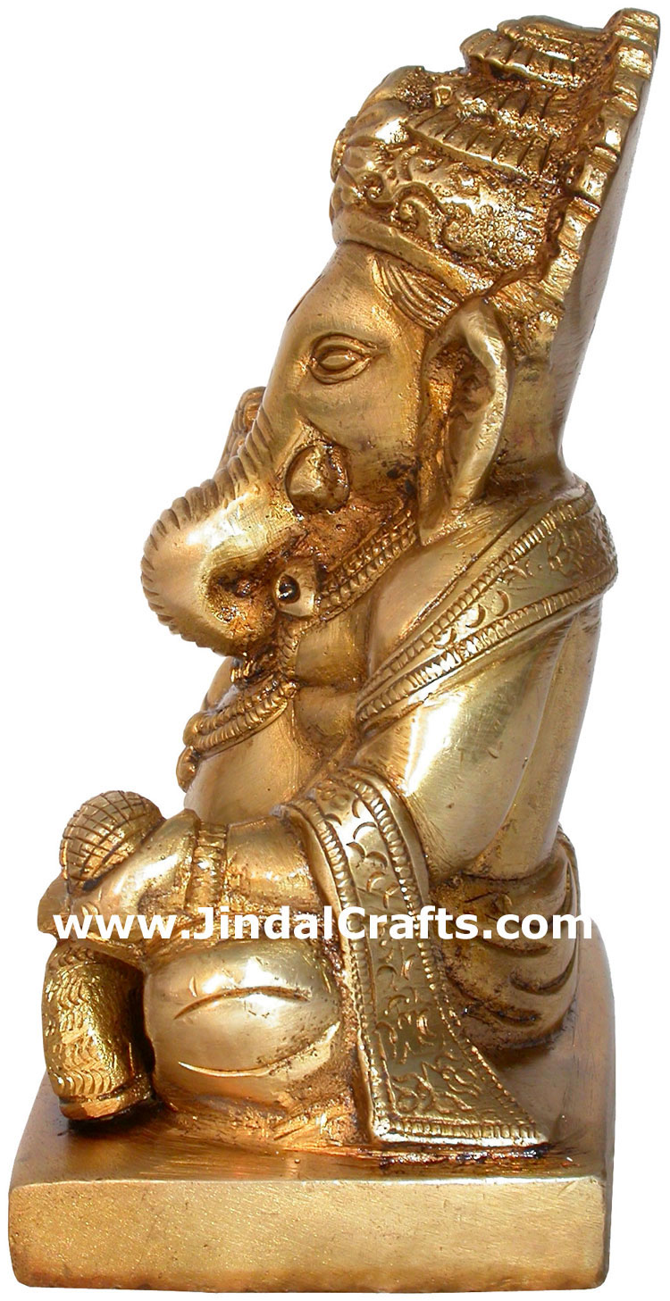 Brass Lord Ganesha India Artifacts Arts