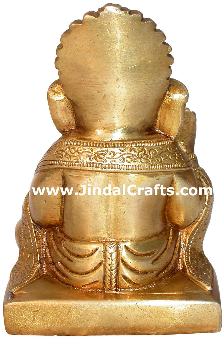 Brass Lord Ganesha India Artifacts Arts