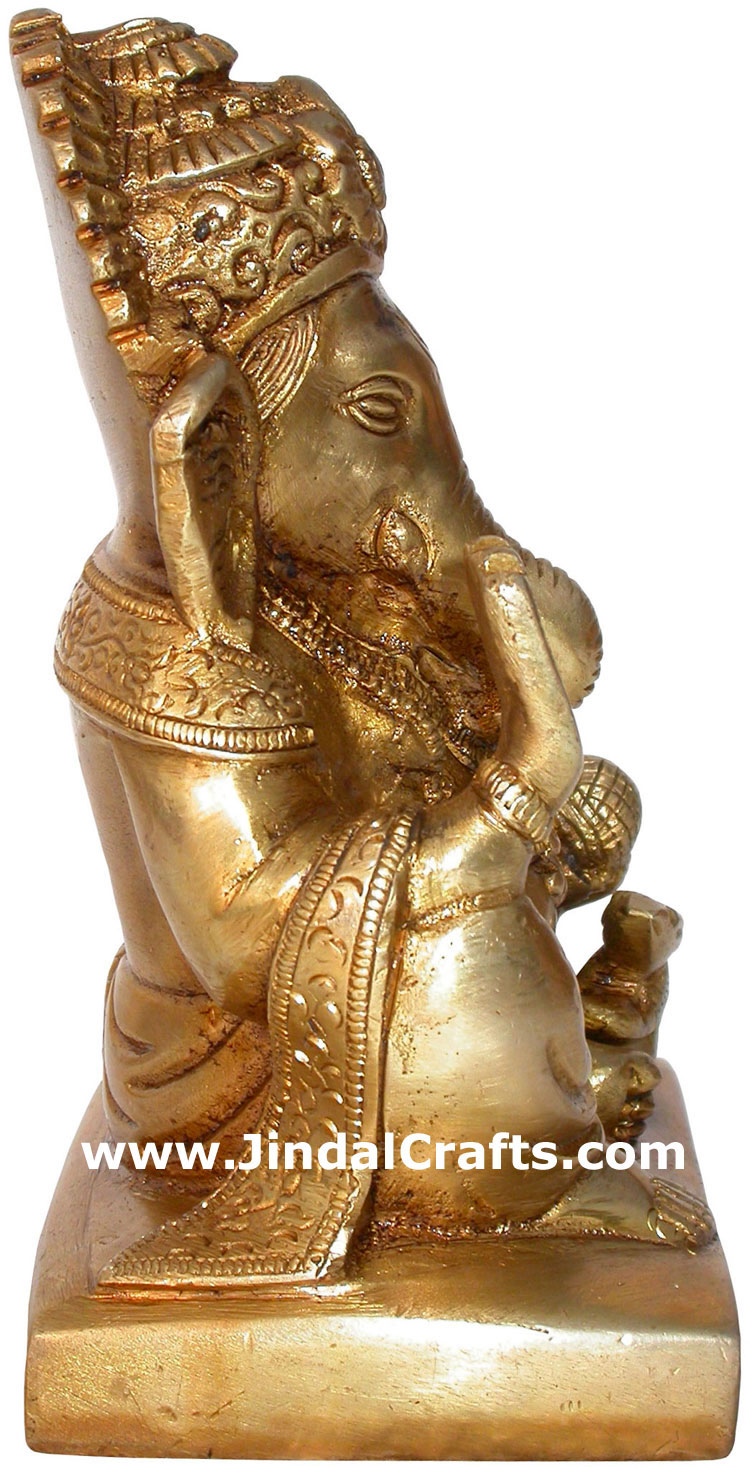 Brass Lord Ganesha India Artifacts Arts