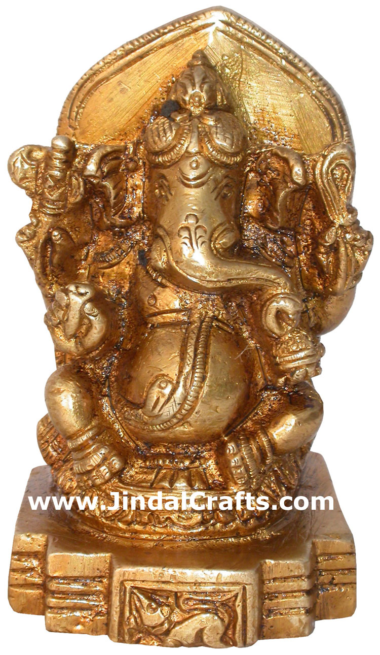 Brass Lord Ganesha India Artifacts Arts