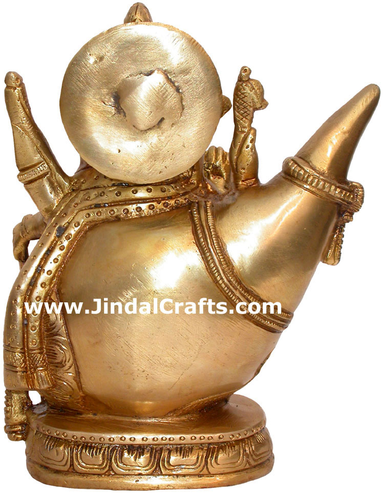 Brass Lord Ganesha India Artifacts Arts