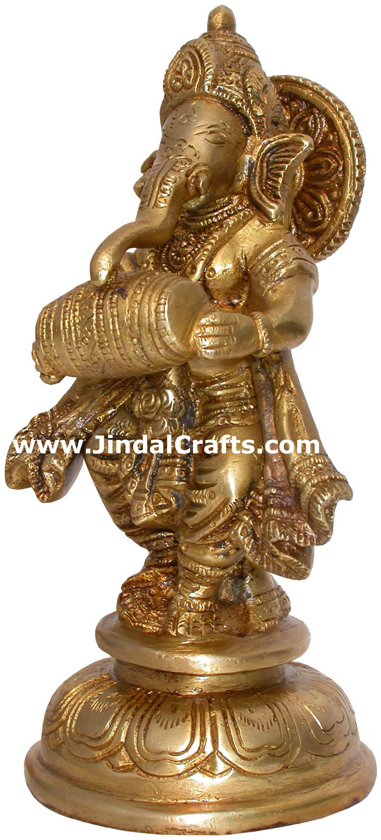 Brass Musician Lord Ganesha India Artifacts
