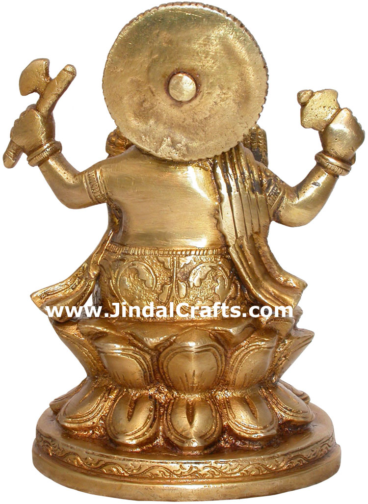 Hindu Deities Brass Lord Ganesha India Carving Arts