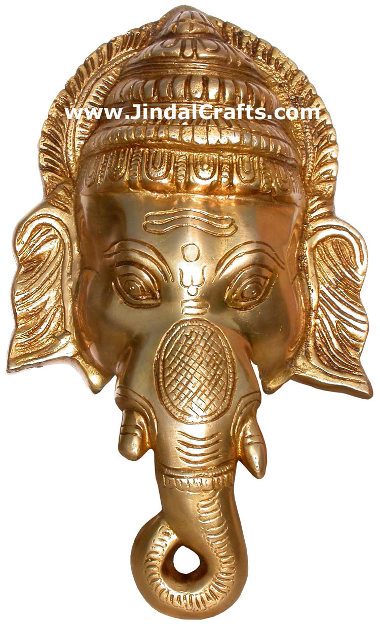 Hindu Deities Brass Lord Ganesha India Carving Arts