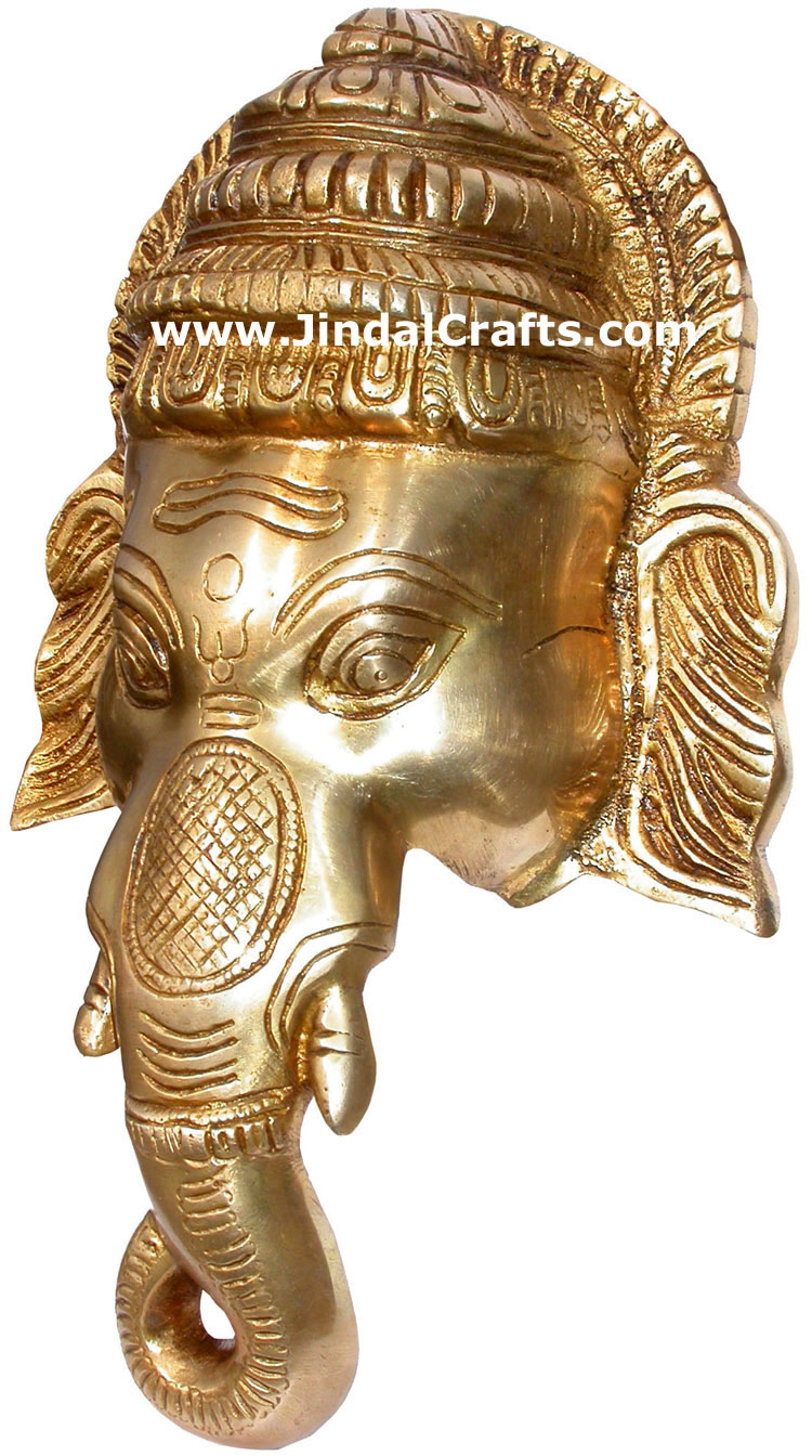 Hindu Deities Brass Lord Ganesha India Carving Arts
