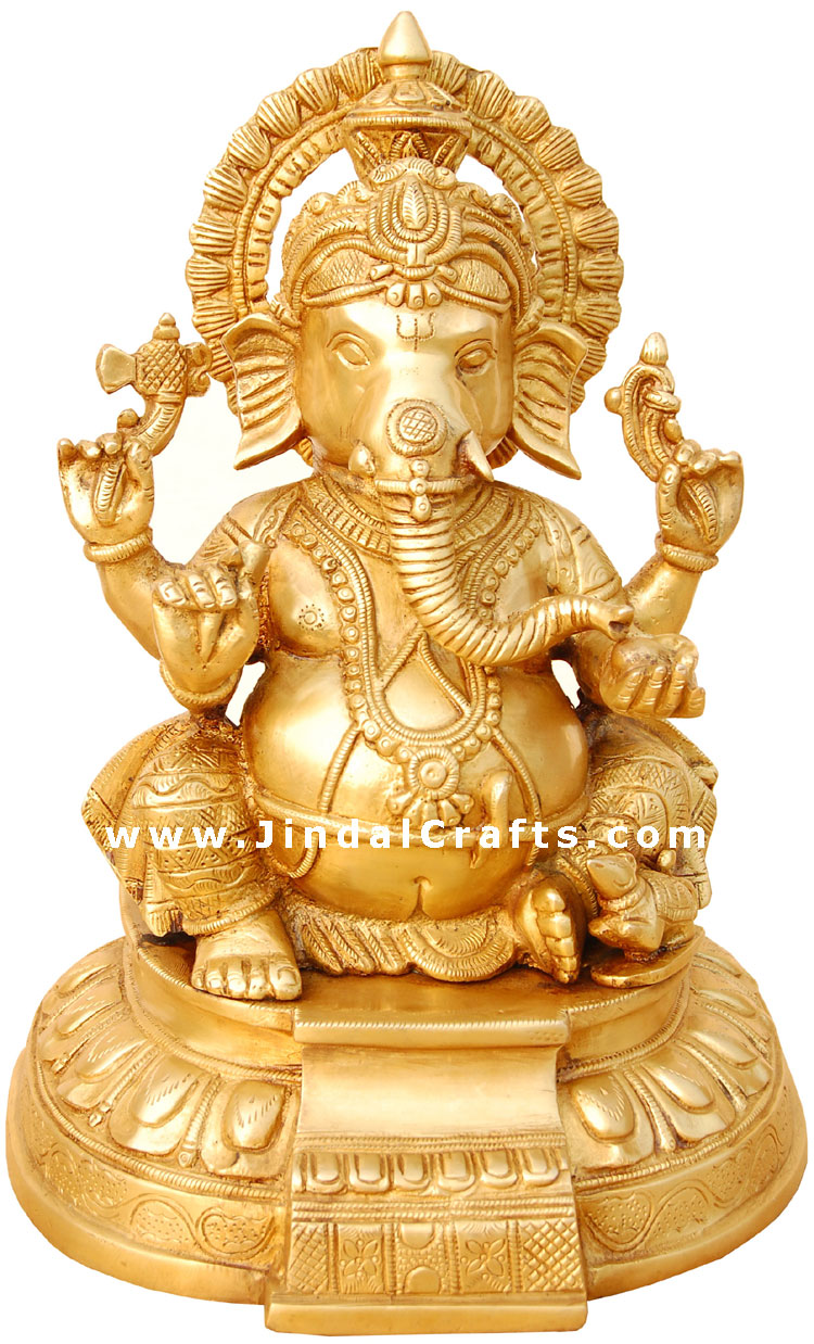 Ganesha Hindu God Statue Indian Figurine Artifact Religious Handicrafts Murti