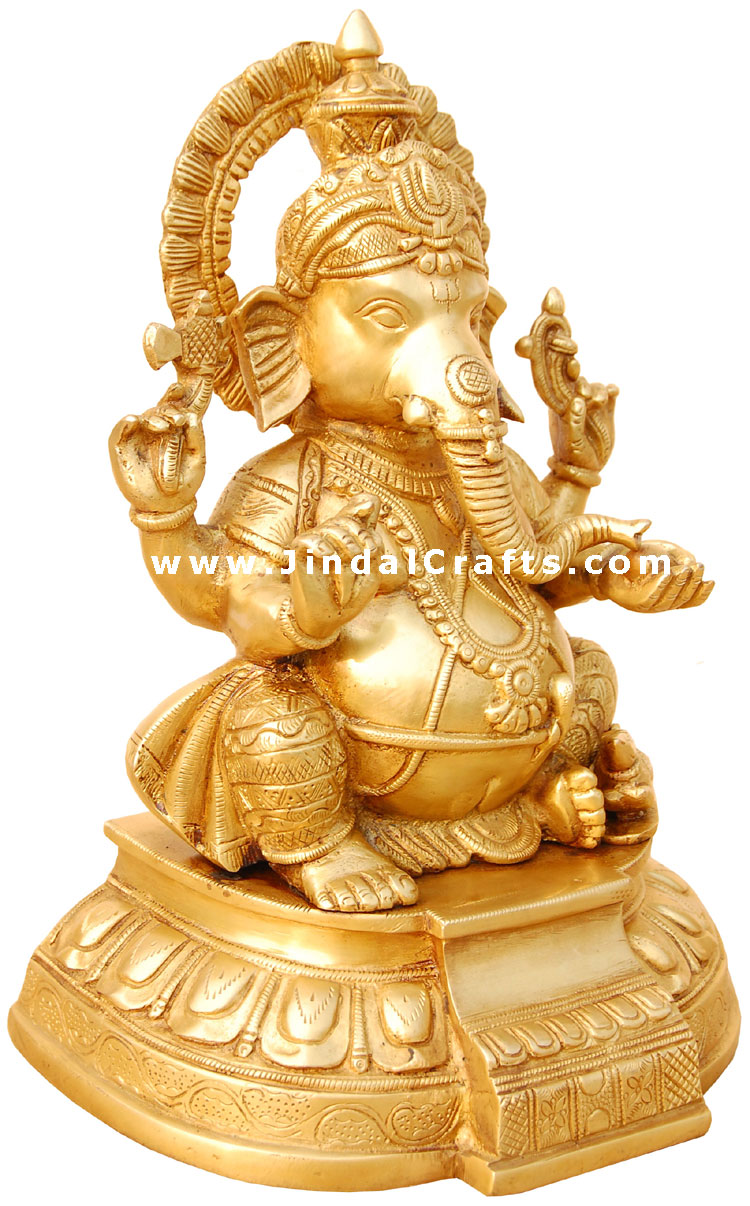Ganesha Hindu God Statue Indian Figurine Artifact Religious Handicrafts Murti