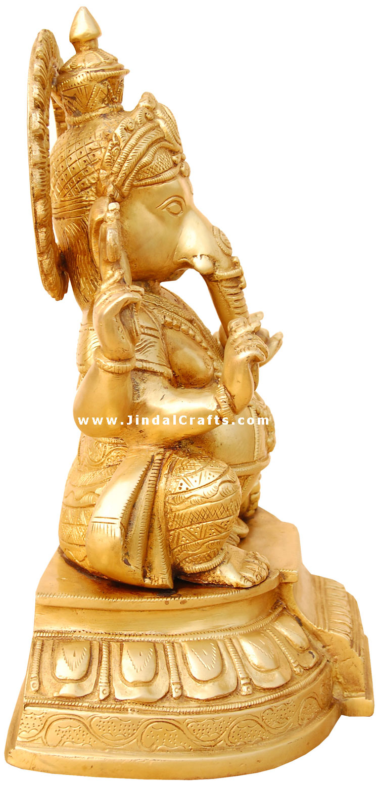Ganesha Hindu God Statue Indian Figurine Artifact Religious Handicrafts Murti