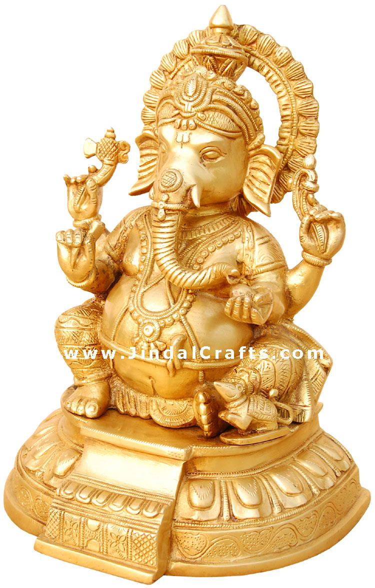 Ganesha Hindu God Statue Indian Figurine Artifact Religious Handicrafts Murti