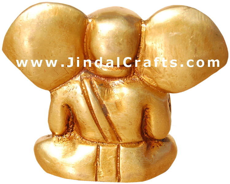 Lord Ganesh Brass Hindu Artifact India Statue Murti Sculpture Ganpati Vinayaka