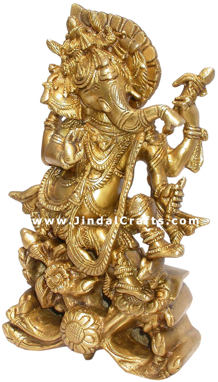 Lord Ganesh - Indian God Statue Hindu Handmade Artifact