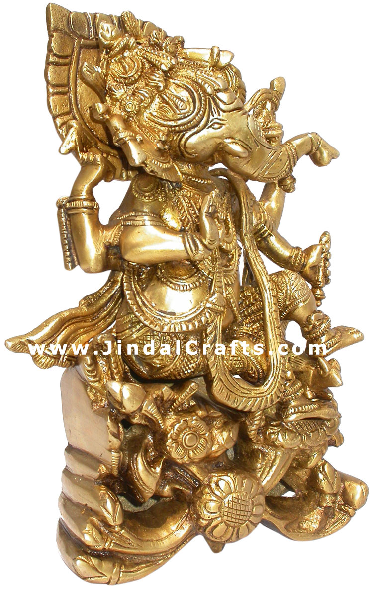 Lord Ganesh - Indian God Statue Hindu Handmade Artifact