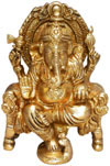 Indian God Ganesh - Handmade Brass Sculpture Hindu Art