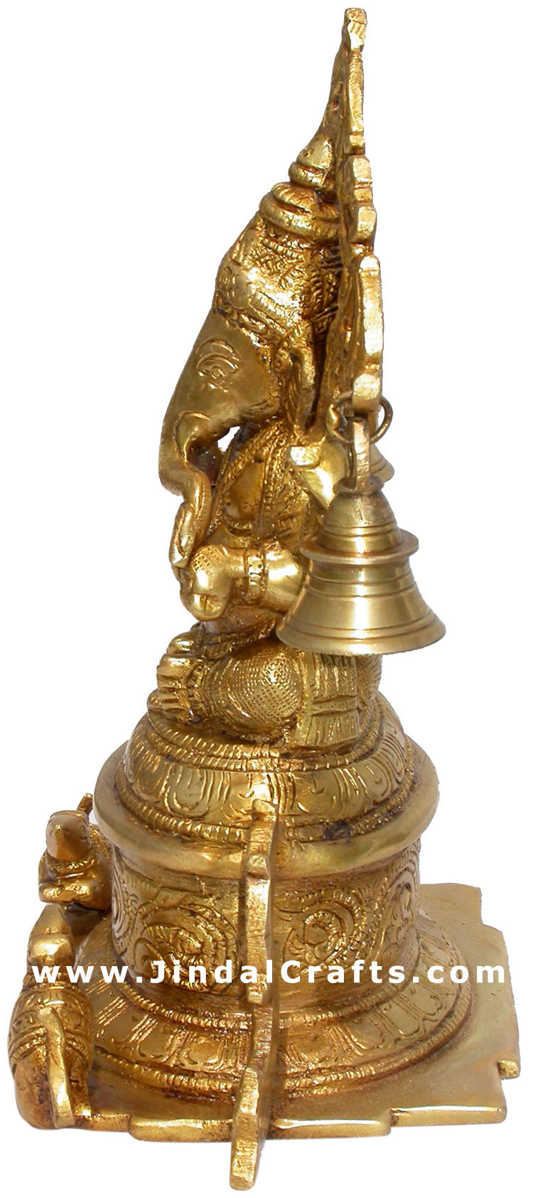 Lord Ganesh Bell Brass Handmade Indian God Religious