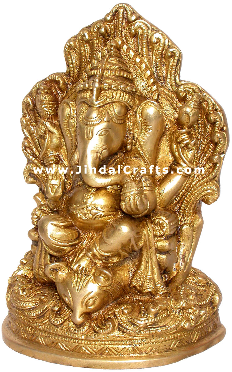 Hindu Lord Ganesha Handmade Religious Sculpture India