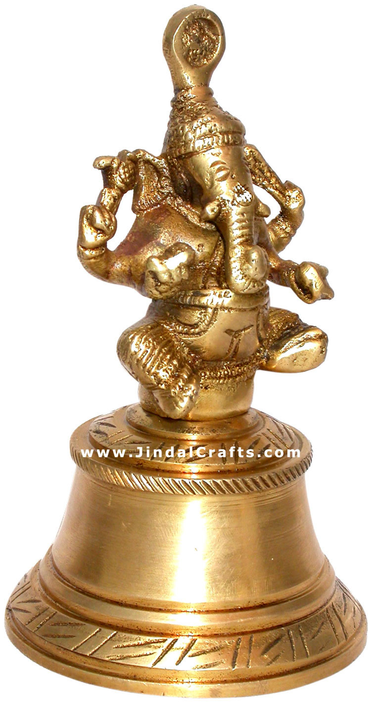 Ganesha Bell Hanging Hindu Religious Artifacts Idols Crafts India Handicrafts