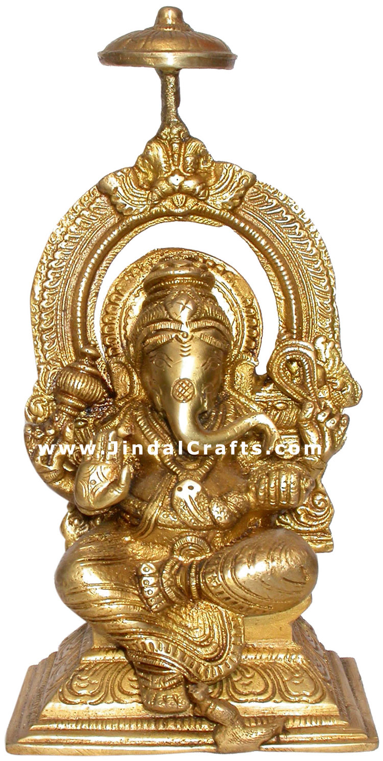 Lord Ganesh - Indian Handicrafts Brass Made Religious
