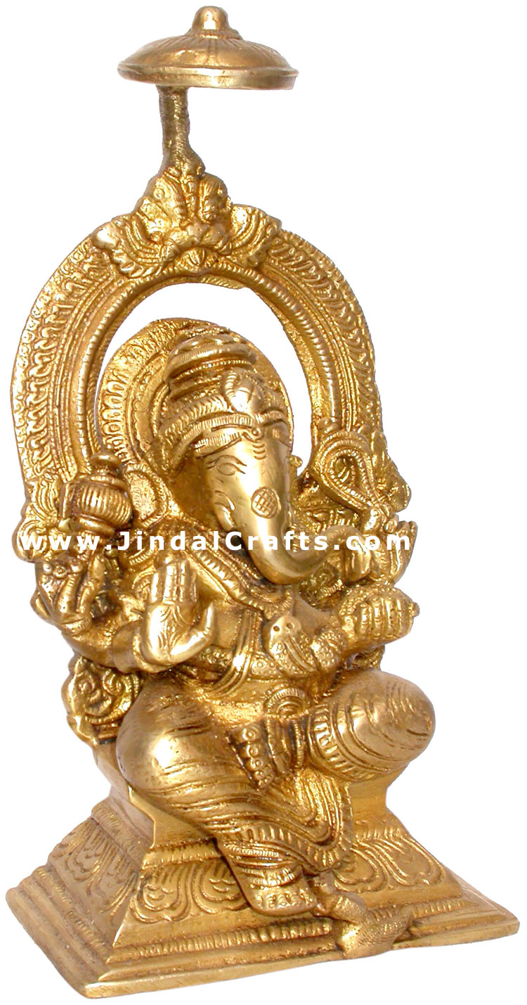 Lord Ganesh - Indian Handicrafts Brass Made Religious