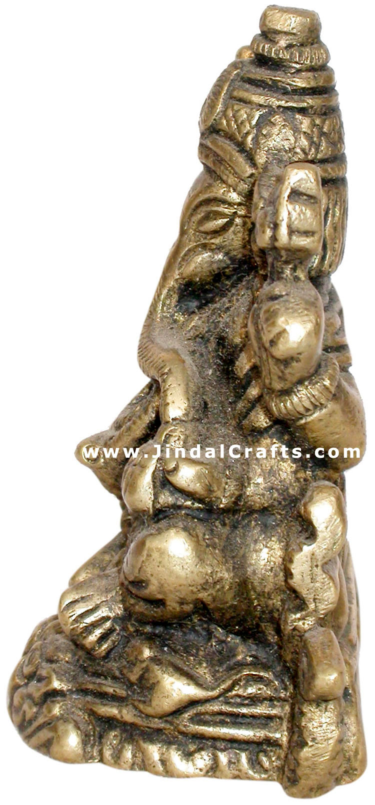 Lord Ganesha Brass Sculpture Hindu Religious Idol Indian Handicrafts Arts