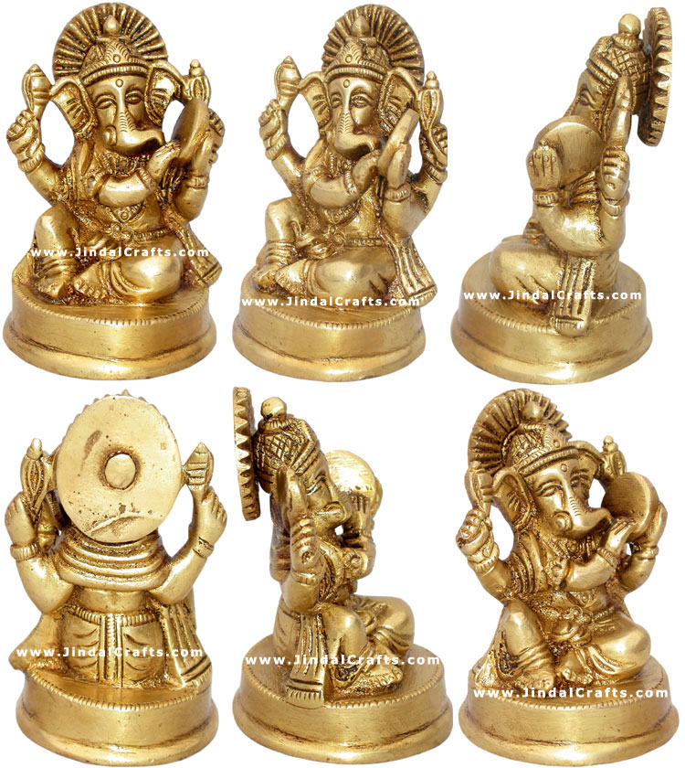 Ganesha - Set of 6 peices in Musical Posture Indian God