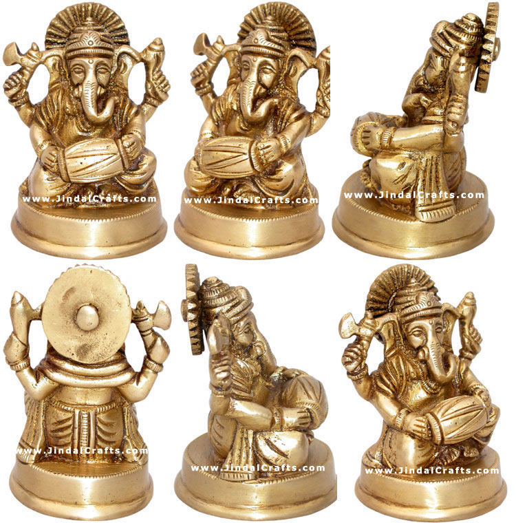 Ganesha - Set of 6 peices in Musical Posture Indian God