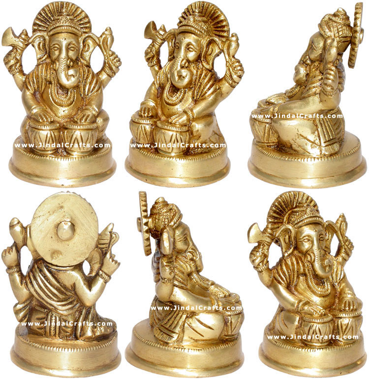 Ganesha - Set of 6 peices in Musical Posture Indian God