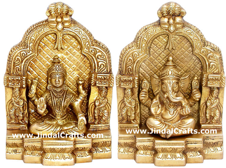 Laxmi Ganesha Hindu Religious Statues Sculptures Crafts
