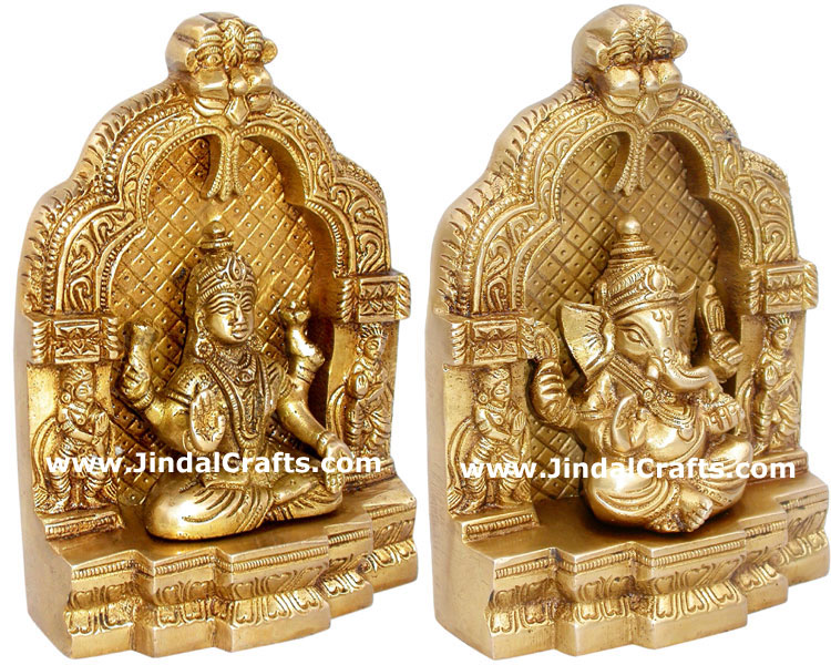 Laxmi Ganesha Hindu Religious Statues Sculptures Crafts