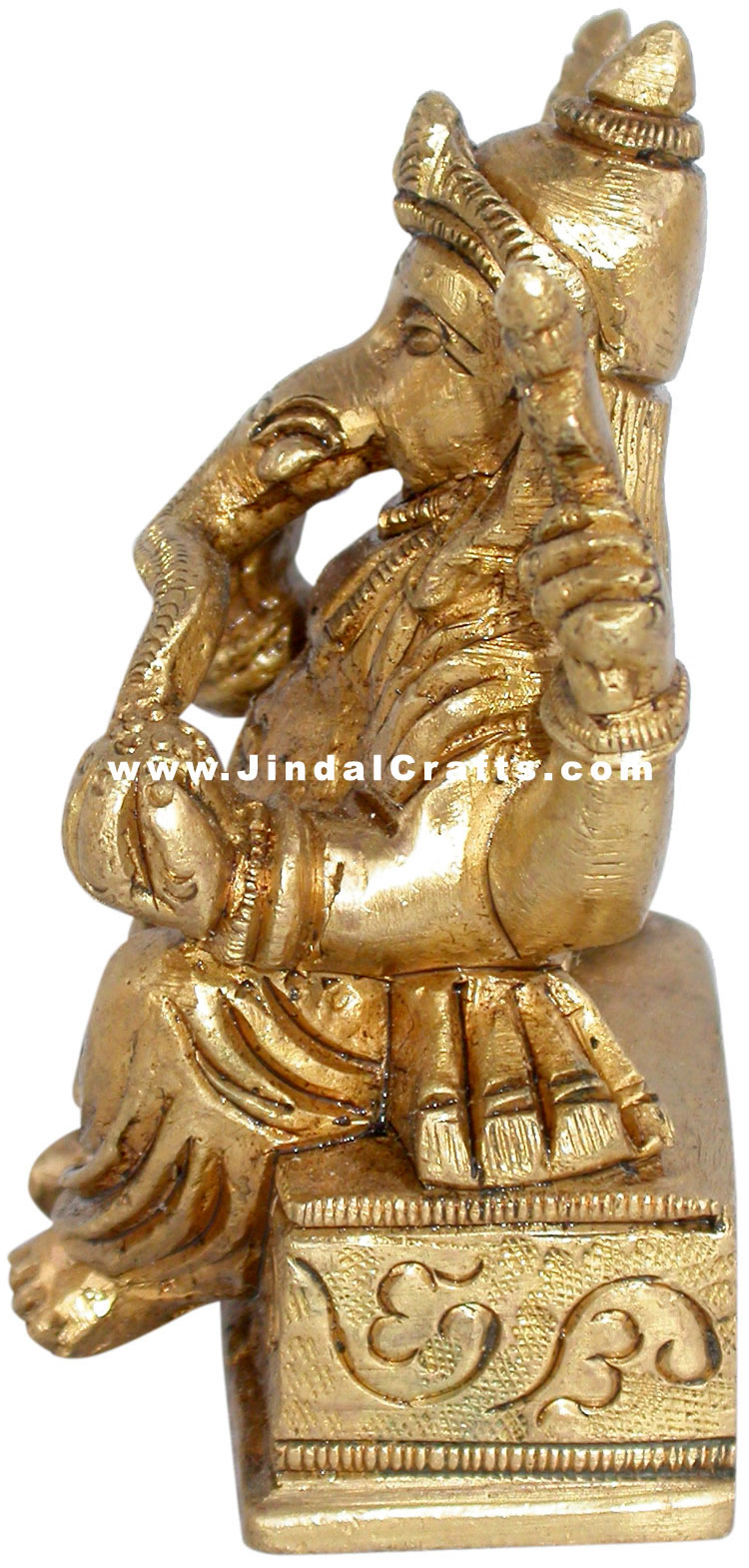 Lord Ganesha Indian God Brass Sculpture Hand Crafted