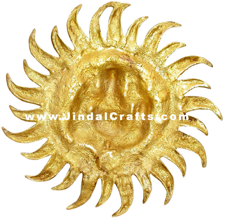 Lord Ganesha Wall Hanging Brass Artifact Indian Handicrafts Home Decor Vinayaka