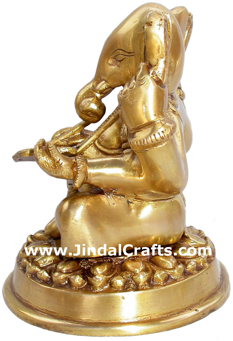 Ganesha Brass Murti Statue Sculpture Indian Gods Mahabharata India Handicraft