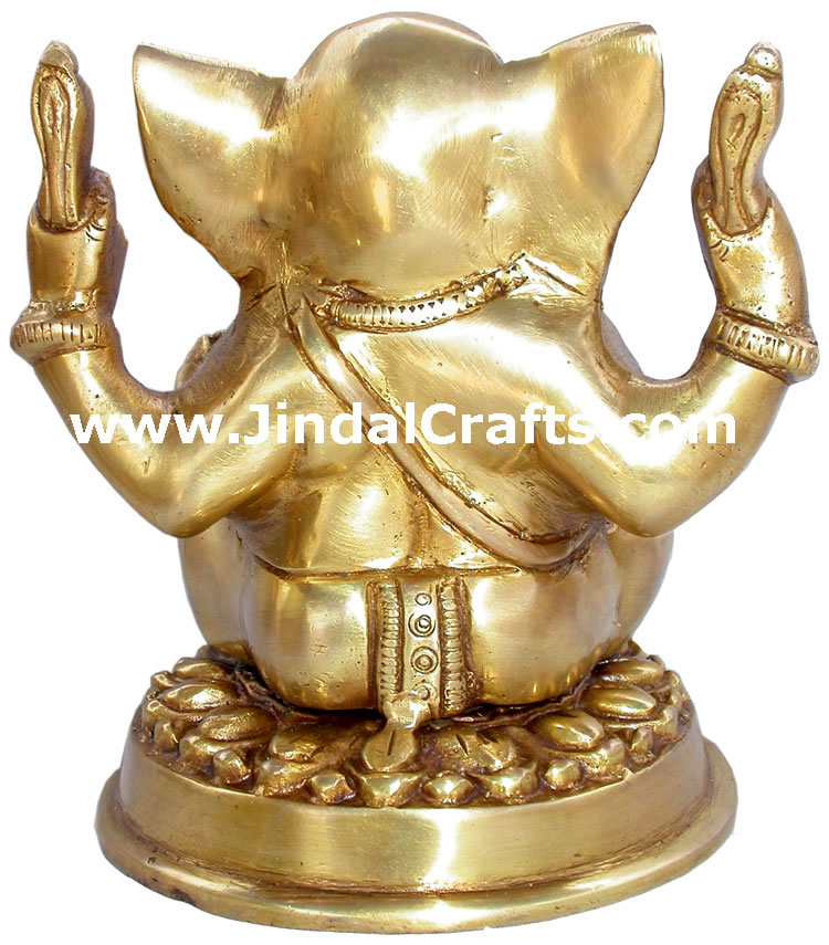 Ganesha Brass Murti Statue Sculpture Indian Gods Mahabharata India Handicraft