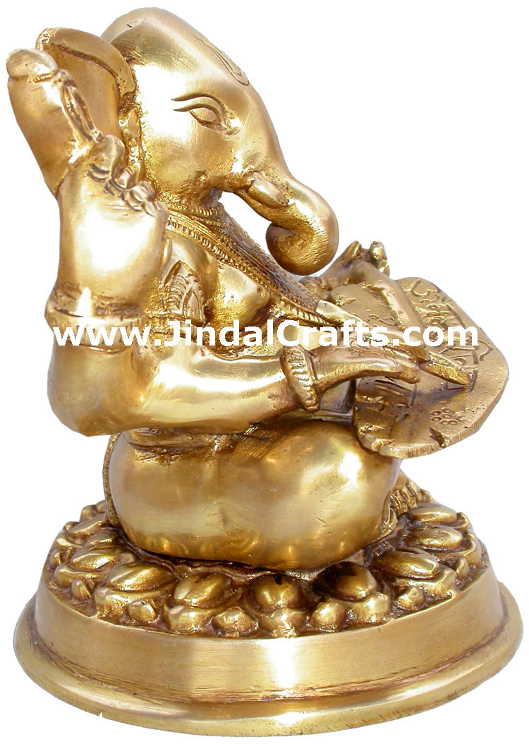 Ganesha Brass Murti Statue Sculpture Indian Gods Mahabharata India Handicraft