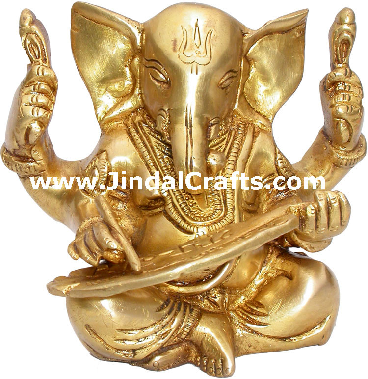Ganesha Writing Mahabharat Hindu Religious Gods Statue Hindu Religious Gods