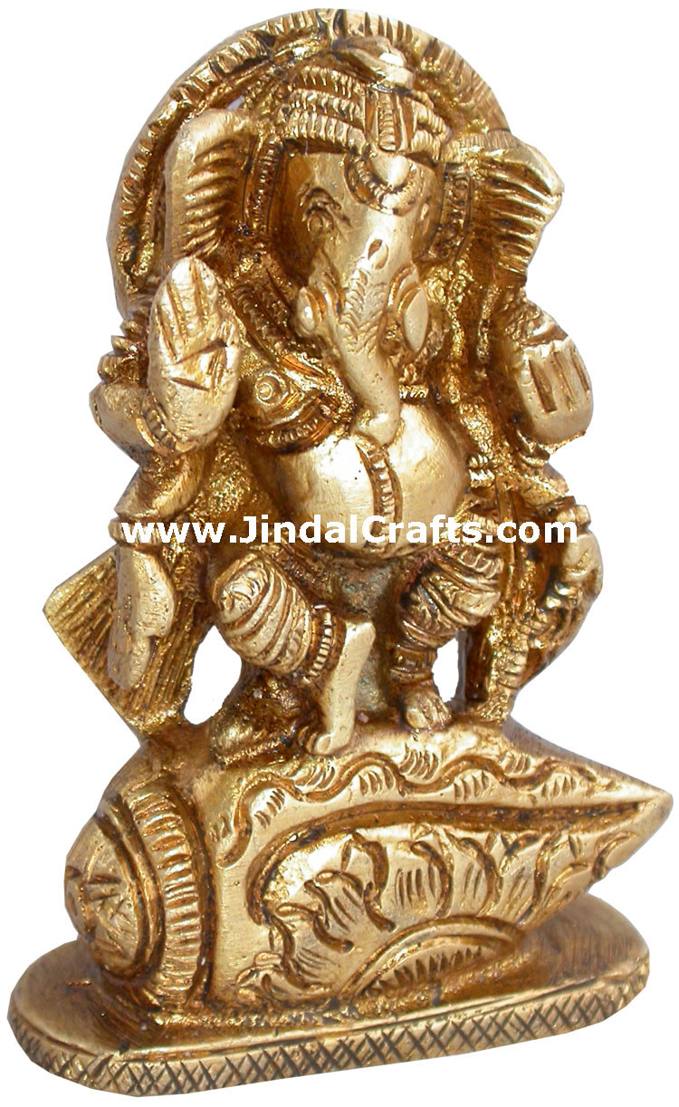 Ganesha on Conch Shankh Hindu Religious Statues India Sculpture Idol Hindu Arts