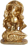 Ganesha on Conch Shankh Hindu Religious Statues India Sculpture Idol Hindu Arts